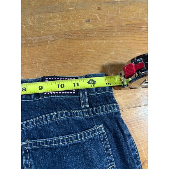 Bubblegum USA Y2K Bootcut Jeans Women’s 3/4 Blue 100% Cotton Made in USA - Picture 7 of 8